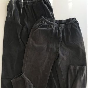 Grey Corduroy Elastic Waist Pants